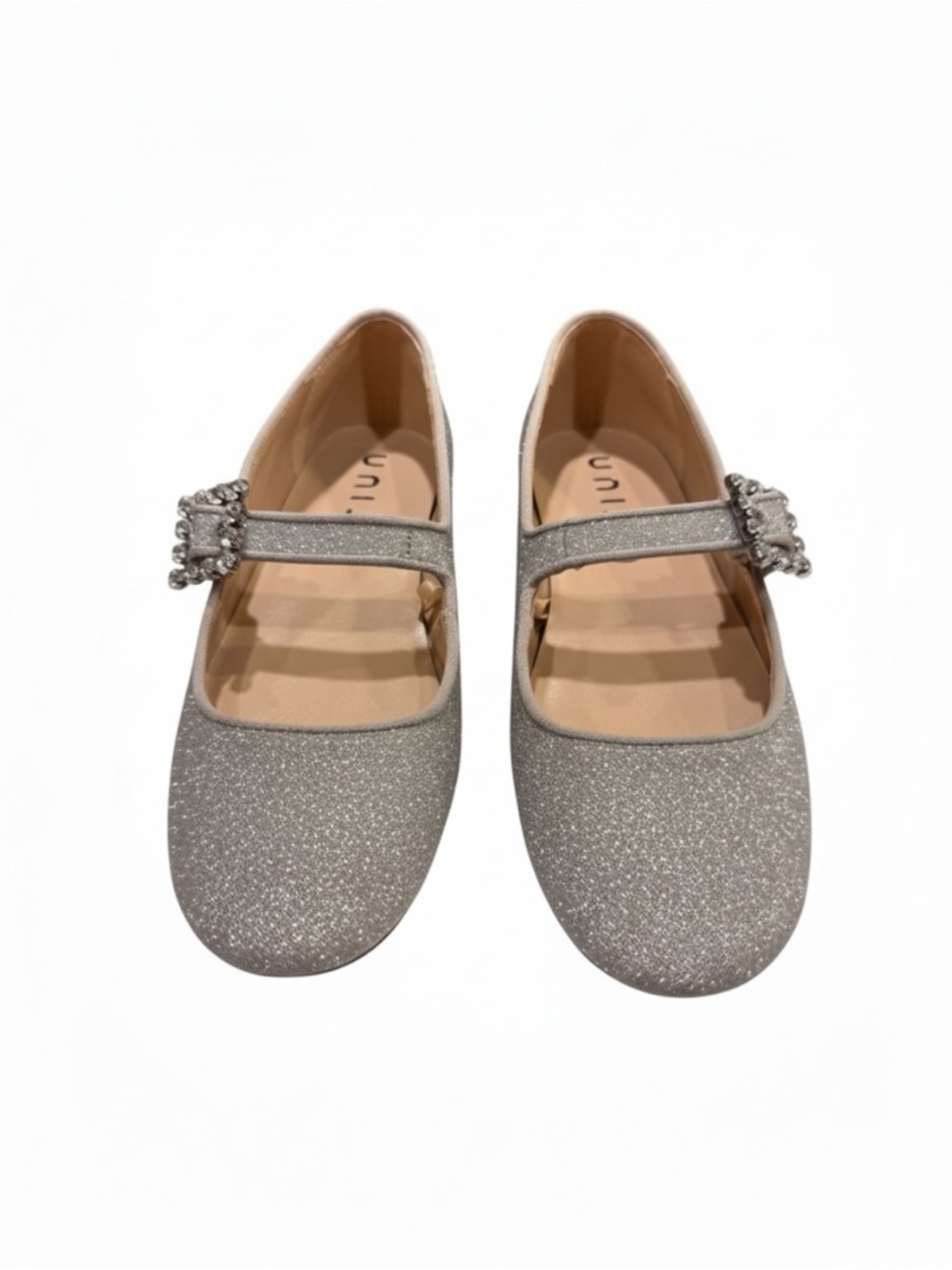 Unisa sparkly silver Mary Jane ballet flats.  Fairycore, Balletcore, Soft Girl.